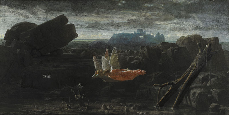 Charles Gleyre. Le romantique repenti : Le Déluge.  1856, huile et pastel sur toile, 99,5 x 197 cm.  Musée cantonal des Beaux-arts, Lausanne.